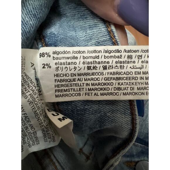 ZARA Mens 'Skinny Washed' Faded Denim Jeans Stretch Light Blue Size 32 - Picture 6 of 11